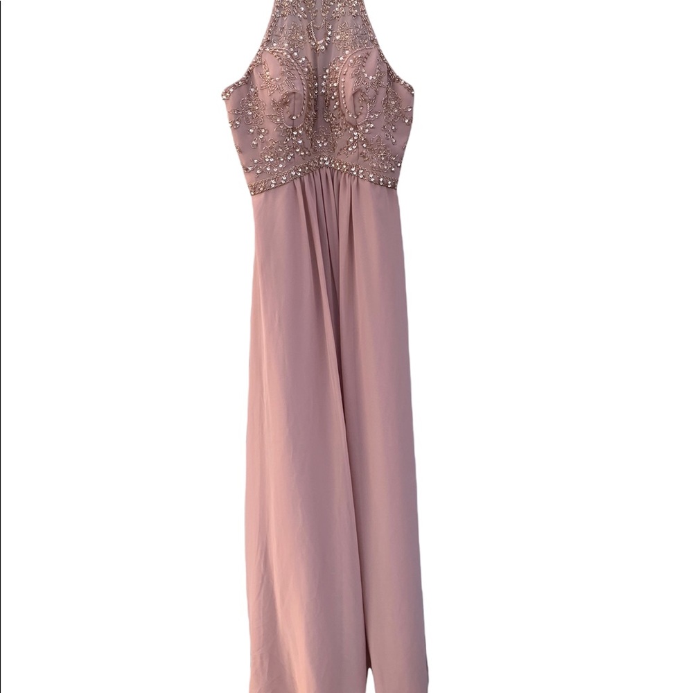 Adriana Papell Platinum Gown